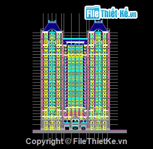 Bản vẽ,Bản vẽ autocad,tòa nhà cao tầng